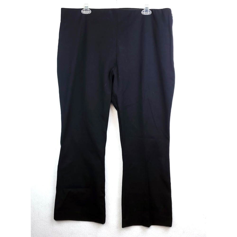 A New Day Pants Black High Rise Side Zip Stretch Cotton Bootcut Women's Size 18